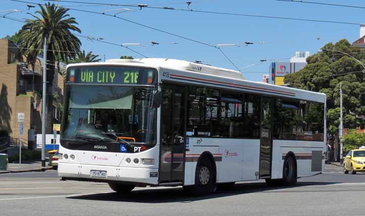 Transdev Melbourne Scania K230UB Volgren CR228L 418